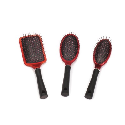 Custom Wholesale Plastic Rubber Coating Hair Brush